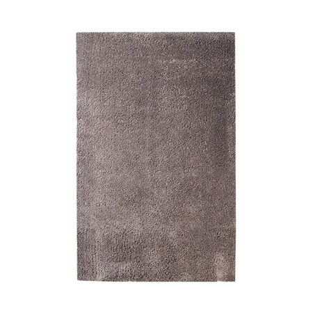 Homeroots 4 x 6 ft. Shag Stain Resistant Rectangle Area Rug, Taupe 486790